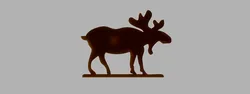 Flat Moose Magnet