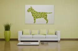 Geometric dog wall art - “Bull Terrier style”