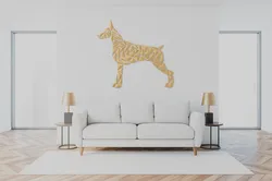 Geometric dog wall art - “Dobermann style”