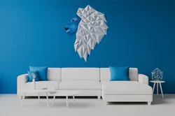 Geometric Lion wall art (version b)