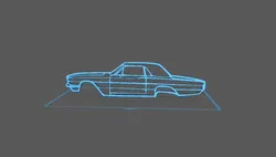 Gratis Vehicles & Machinery STL indir - Ford - Thunderbird 1966 - PAWU STL Studio