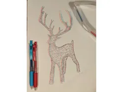 Simplified Holiday Deer 3D plot