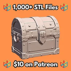 28mm DND Sturdy Treasure Chest Miniature for Dungeon Props MineeForm FDM 3D Print STL File