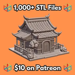 Garden Statue Asian-Inspired Pagoda for Fairy Scenes MineeForm FDM 3D Print STL File