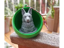 German shepherd head for Customizable Christmas ball