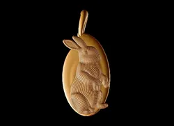 Jewelry & Accessories STL Download - Rabbit Lace Pendantby Christina3d