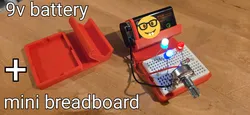 Mini Breadboard with 9v Battery Holder