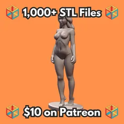 NSFW Nude Female Figurine in Standing Pose MineeForm FDM 3D Print STL File