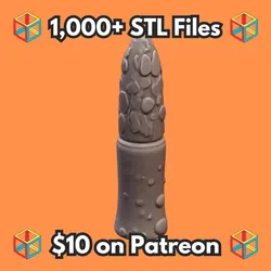 NSFW Textured Dildo Adult Sex Toy for Enhanced Sensation MineeForm FDM 3D Print STL File