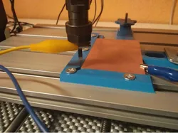 PCB clamp set up 1830 cnc mill