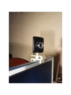 Webcam Clip Compliant, Monitor Safe, Parametric (OpenSCAD)