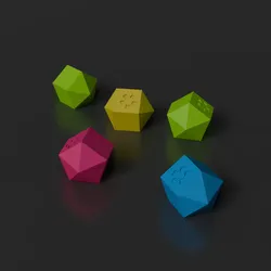 Board Games & Card Games STL تنزيل - 5 stone game "Pentagon" - AYHANCELİK