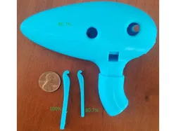 custom sanding tool to fix upper notes on Ocarina