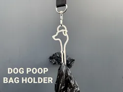 Dog Poop Bag Holder with Dog Silhouette