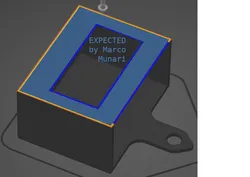 example for improvement suggestion to slicer bridging for a suspended horizontal surface with square hole