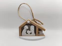 Home Decorations & Ornaments STL Download - Minimalist Nativity Scene to hang on the Christmas Treeby Wolumaker