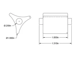 Tape dispenser spool axle