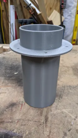 4 inch thru wall dust collector sleeve with flange