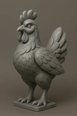 AI Generated Chicken Statue