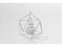 Christmas / Holiday Decoration: Snowman in icosahedron