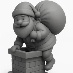 Creality Cloud | Santa on the chimney | ملفات الطابعة ثلاثية الأبعاد
