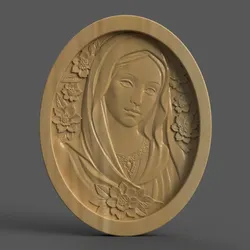 Home Decorations & Ornaments STL Download - St Mary Elegant Christian Wall Art and Decoration - keychainby HIve