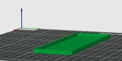 Plateau long 150×50 mm - rebords bas