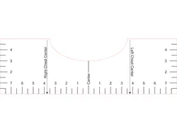 Ruler For Placement Of Heat Transfers On T-Shirts