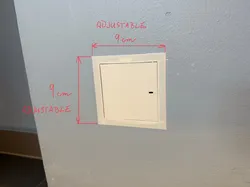 Service door adjustable