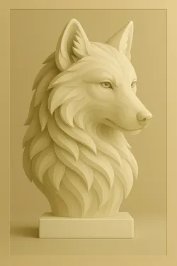 Wolf Head – Wild Animal Sculpture
