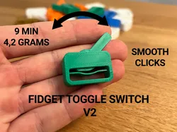 Fidget Toggle Switch Clicker V2 - Print in Place