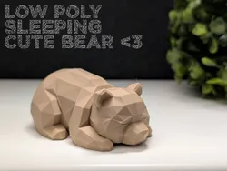 Low Poly Sleeping Bear