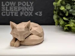 Low Poly Sleeping Fox