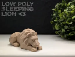 Low Poly Sleeping Lion