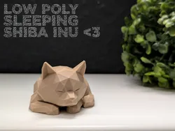 Low Poly Sleeping Shiba Inu