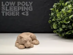 Low Poly Sleeping Tiger