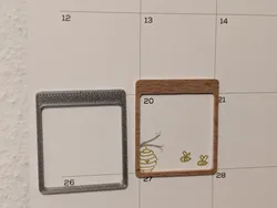 Magnetic date frame for Kurzgesagt calendar