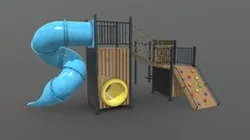 Playground Kids Games Exterior - Wooden Outdoor