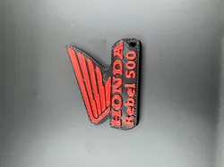 Red/Black Honda Rebel 500 Key chain