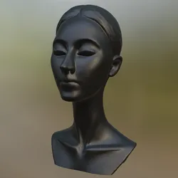 Short Hair Woman Bust Sculpture