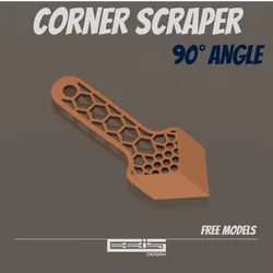 3D printer bestanden | 3MF | Corner scraper, 90 degree angle, also useful with printbed