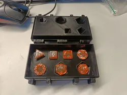 DnD Dice Box - No Screws Snaplock REMIX - With spaces for single polyhedral dice