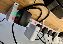 Extension Lead Desk Mount - Masterplug - 45deg Under Desk