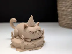 Grumpy Cat on a Cake