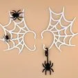 Spider web earring