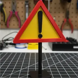 Stationery & Learning Tools STL تنزيل - Warning Sign - ZRT DESIGNS