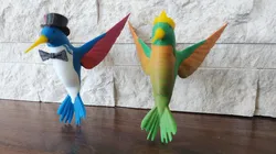 Bride and groom humming birds