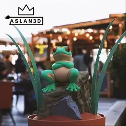 Digital Art STL Download - Chill Frog – Decorativeby Aslan3D
