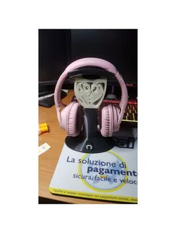Headphone stand with Mal from Descendants logo - Supporto per cuffie con logo di Mal da Descendants