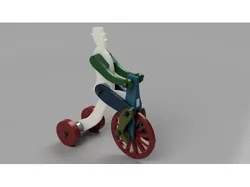 Pedaling cyclist